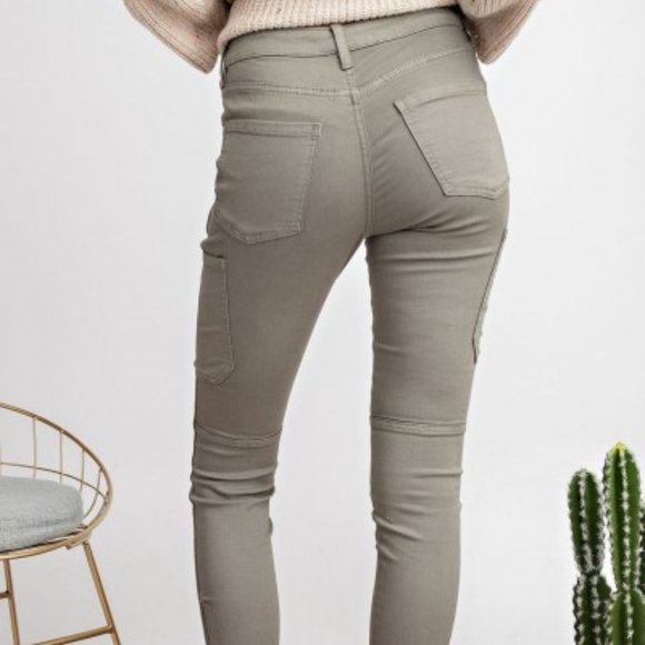 Faded Olive Skinny Cargo - Picture 4 of 5